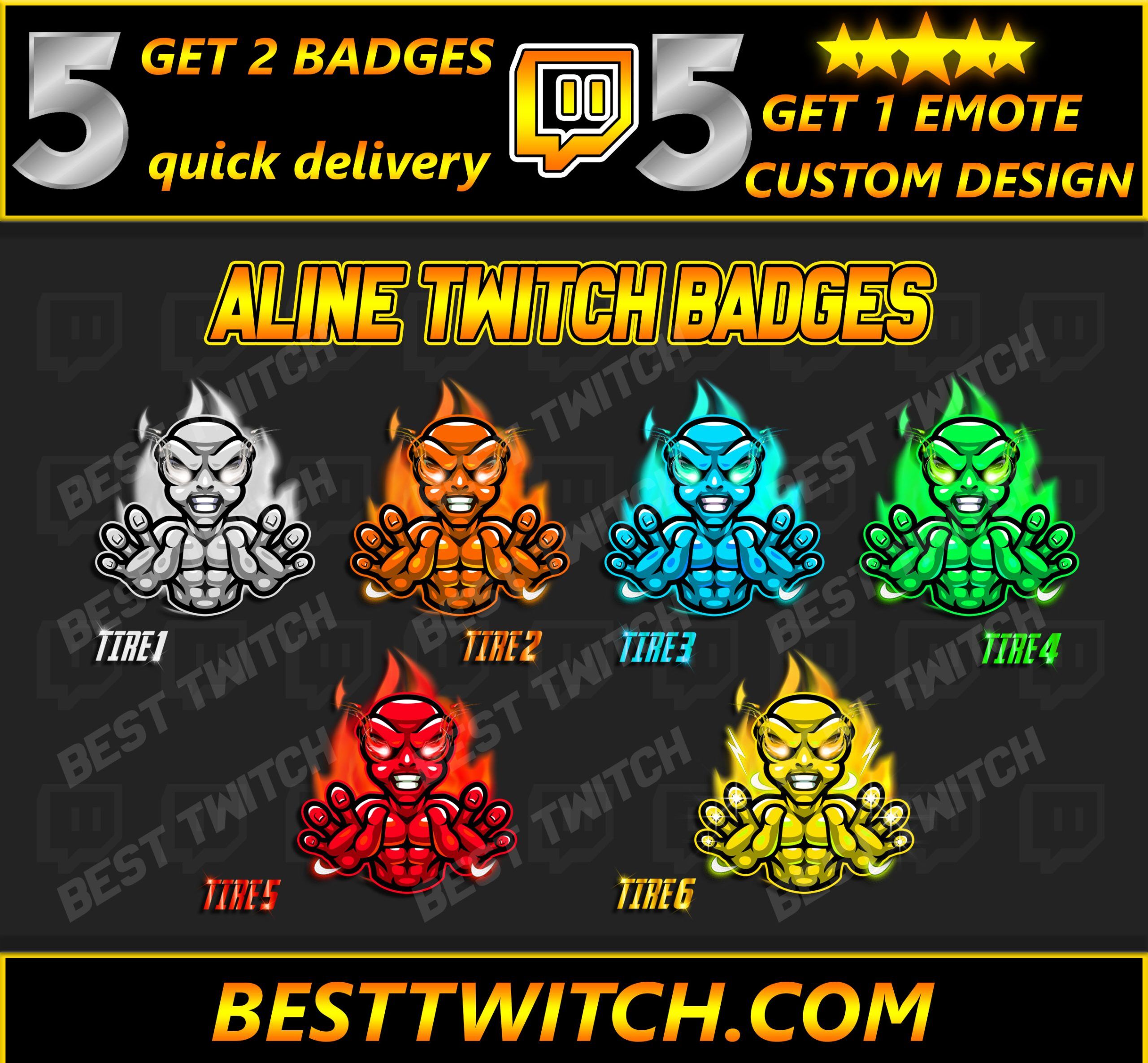 Alien Bit Badges - Elevate Your Twitch Cheer Experience!