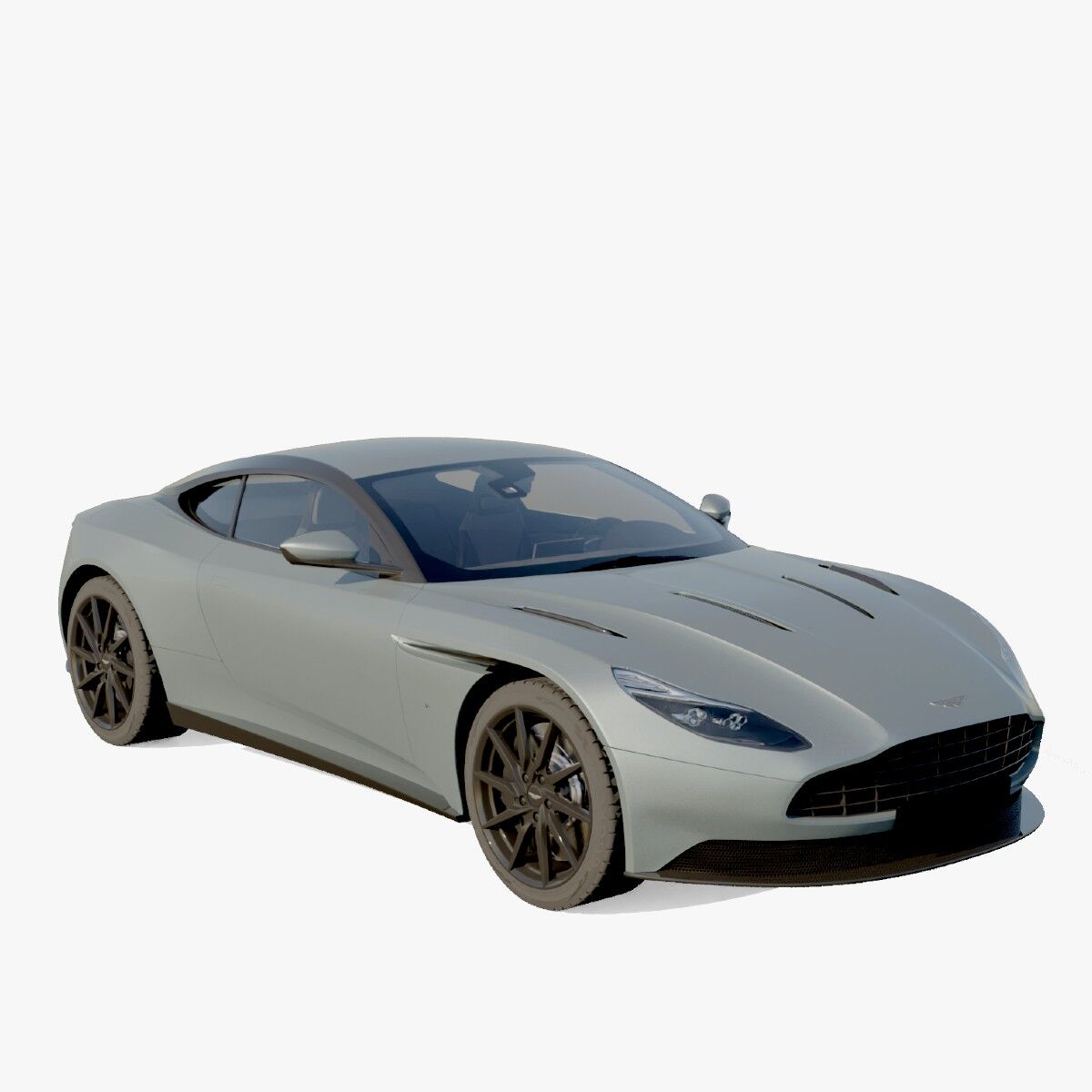 Aston martin db11 3d model Textures are baked in Blender
