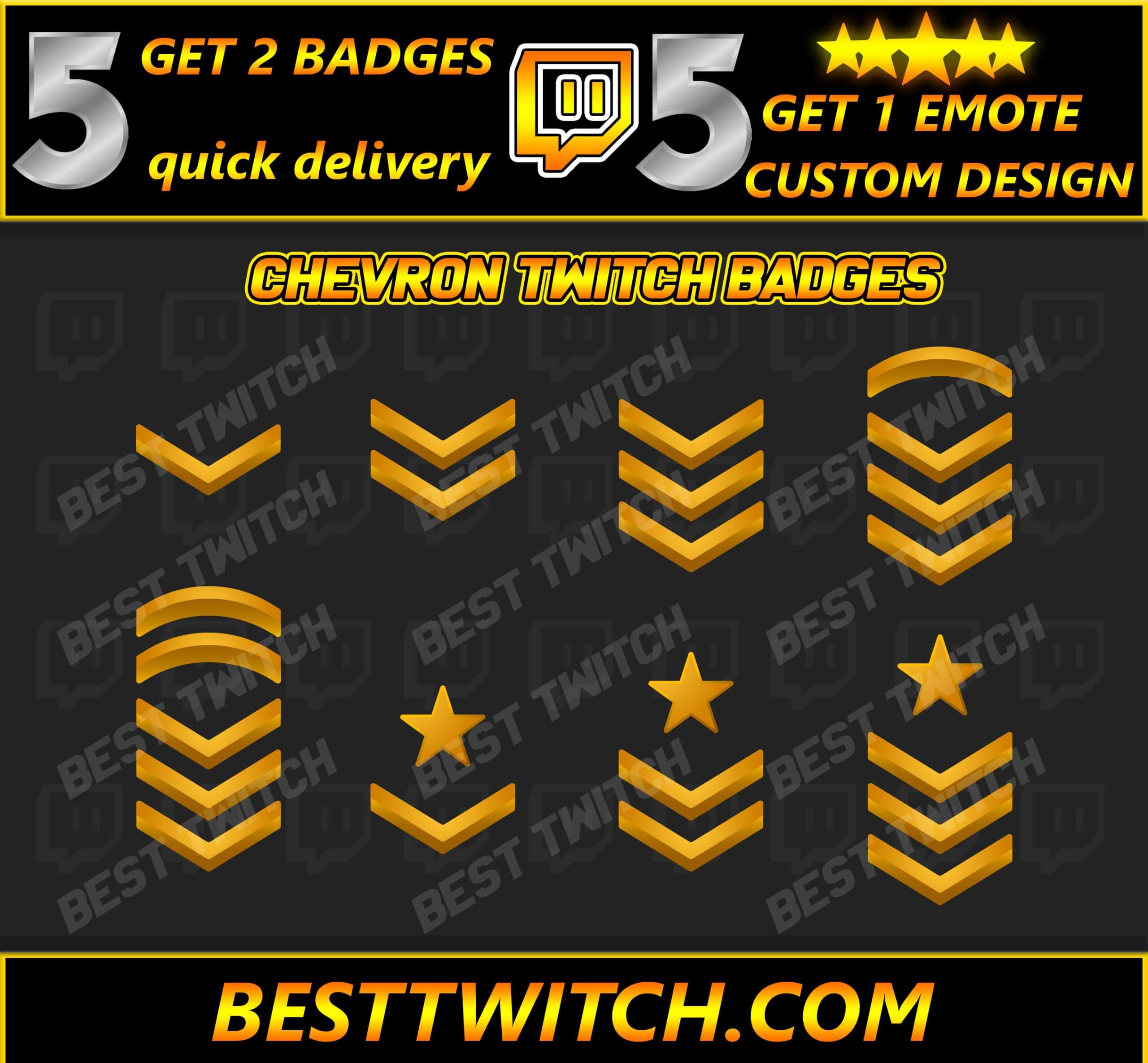 Elite Rank Pro: Digital Military Chevron Stripes Badge Pack